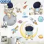 <cosyh>Creative PVC Cartoon Astronaut Wall Stickers Outer Space Theme Flat Wall Sticker