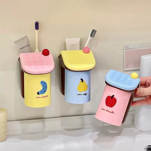 Cốc nước súc miệng đảo ngược từ tính mới Giá đỡ bàn chải đánh răng Giá đỡ bàn chải đánh răng điện Dopamine miễn phí