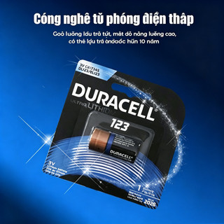 DURACELL CR123A / CR123 / DL 123 / CRCR17345 Pin Lithium 3V Cho Camera Flash Tầm Nhìn Ban Đêm Báo Động Khói