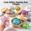 Kawaii Lấp Lánh Đầy Hấp Bun Bóp Đồ Chơi Với Hộp Hấp Giảm Lo Âu Fidget Đồ Chơi Bán Buôn Số Lượng Lớn 1-5 s