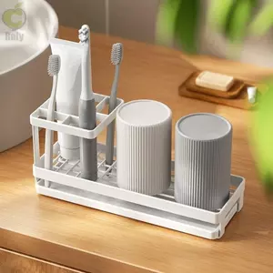 Hộp đựng bàn chải đánh răng ROLY, Hộp đựng phòng tắm chống gỉ di động, Giá đỡ bàn chải đánh răng bằng thép không gỉ đa chức năng Phòng tắm