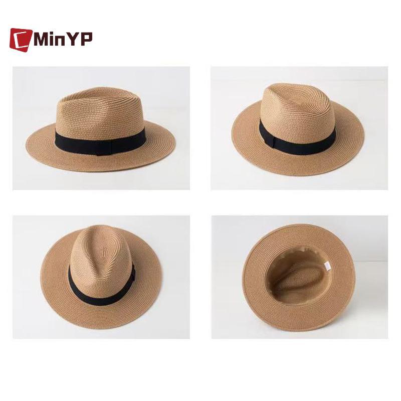 CMinYP Mũ Rơm Mùa Hè Nam Nữ Vành Rộng Đi Biển Chống Tia UV Fedora Mũ Chống Nắng Glory