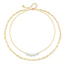 Vòng cổ ngọc trai nhiều lớp dành cho nữ, Vòng cổ dây chuyền mạ vàng với hạt Dainty * * * &