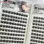 AFTEROF 100 / 130 / 200 Cụm Lông Mi Giả Tự Dính, Đen 11-13MM DIY Mi Nối Dài, Trang Điểm Mắt Hợp Thời Trang Dung Tích Lớn Chó Con Nhẹ Nhàng Dòng Lông Mi Giả Đảng