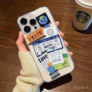 Nhãn sáng tạo Vỏ điện thoại trong suốt hợp thời trang độc đáo Thích hợp cho iPhone 17promax / 14promax / 16 / 13 / 15pro / 12pro / 13promax Vỏ chống va đập
