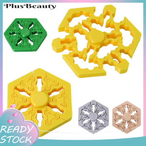 < Pluscloth > Đồ chơi Spinner Fidget in 3d để giảm căng thẳng Giảm lo âu Máy quay hồi chuyển đầu ngón tay có thể mở rộng di động cho trẻ em Người lớn Máy quay nhựa Đông Nam Á