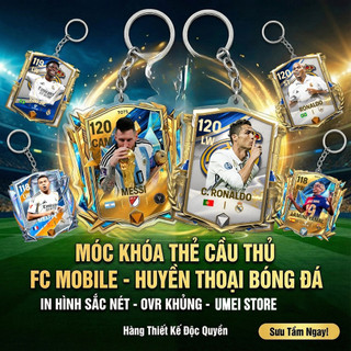 Móc Khóa FC Mobile Móc Khóa Bóng Đá Thẻ Cầu Thủ Messi, Ronaldo, Beckham, Torres, Mbappé... Sưu Tầm
