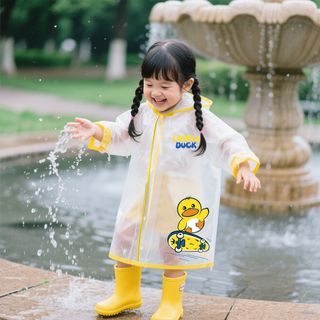 Áo mưa EVA cho bé – Mũ rộng chống mưa, áo choàng hoạt hình dễ thương