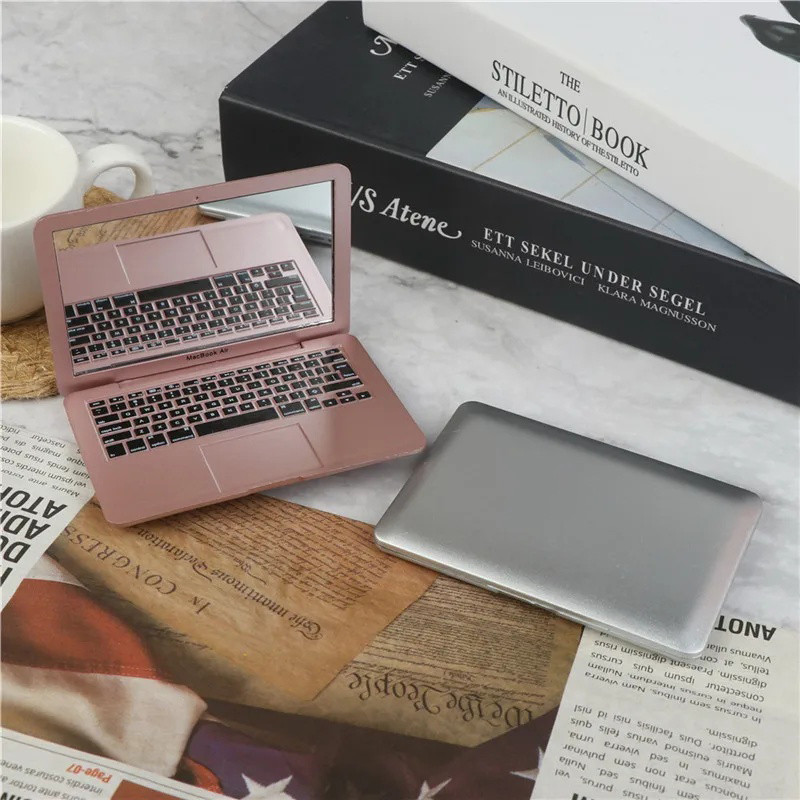 Mới Mini Gấp Gương Di Động Sáng Tạo Trang Điểm Gương Laptop Máy Tính Để Bàn Nhỏ Gọn Du Lịch Gương