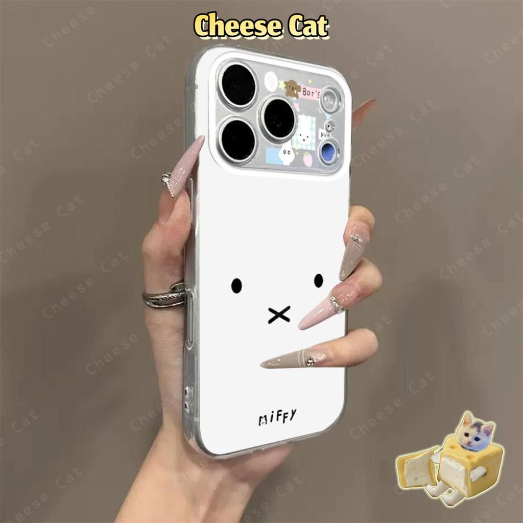 Ốp bảo vệ ống kính TPU màu hồng Melody Rabbit KT Cat TPU cho iPhone Xs 11 12 13 14 15 16 Plus 17 Pro Max XR