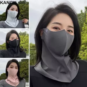 KANGN Chống Nắng, Khăn Cổ Chống Tia UV Ice Silk, Tấm Che Nắng Thời Trang Bảo Vệ Cổ Thoáng Khí Che Nắng Mặt Ngoài Trời