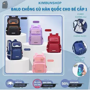 Balo nơ học đường Hàn Quốc chống gù, chống nước, siêu nhẹ cho bé cấp 1 -Kimbunshop72