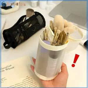 XOITU Lưới Kép Túi Đựng Bàn Chải Trang Điểm Di Động Hộp Đựng Bàn Chải Đơn Giản Dung Tích Lớn Bàn Chải Buet Giá Đỡ Du Lịch Túi Đứng VN