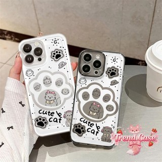 Ốp Lưng Mèo trong suốt rỗng ruộtiPhone 11 12 13 14 15 16 Pro X XR XS Max 7Plus 8Plus trong suốtbạch Suốt-GD