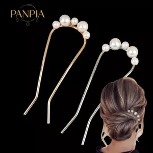 PNPIA- 1 Chiếc Ngọc Trai Kẹp Tóc Kẹp Tóc Kim Loại Hình Chữ U Tóc Nữ Cô Gái Phụ Kiện Tóc Trang Trí Dụng Cụ Tạo Kiểu
