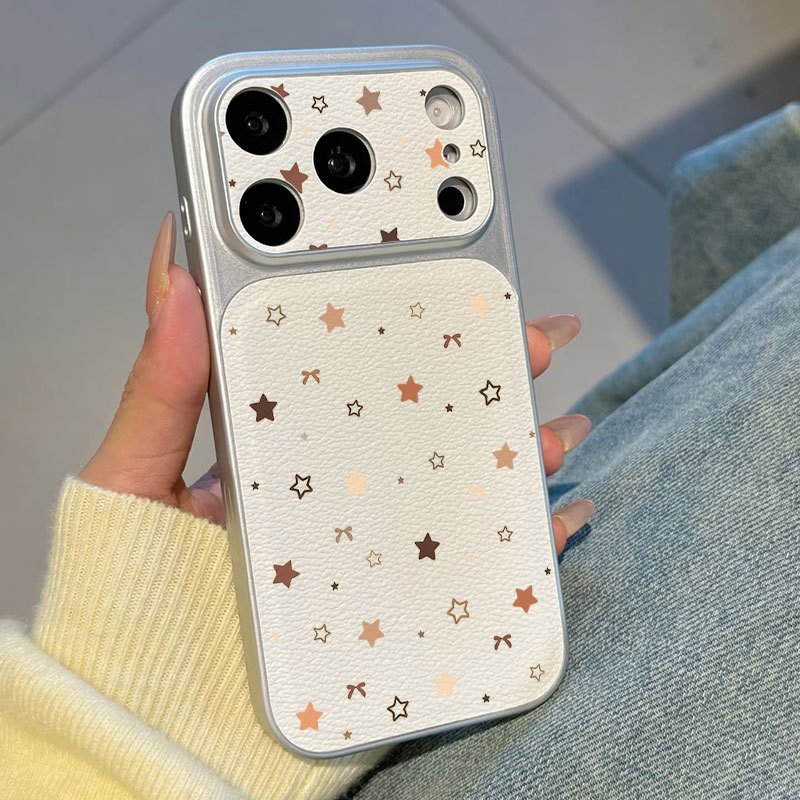 Ốp lưng iPhone họa tiết ngôi sao đầy màu sắc Da mềm cao cấp bảo vệ máy ảnh - iPhone11/12/13/14/15/16/17/Plus/Air/Pro/Max