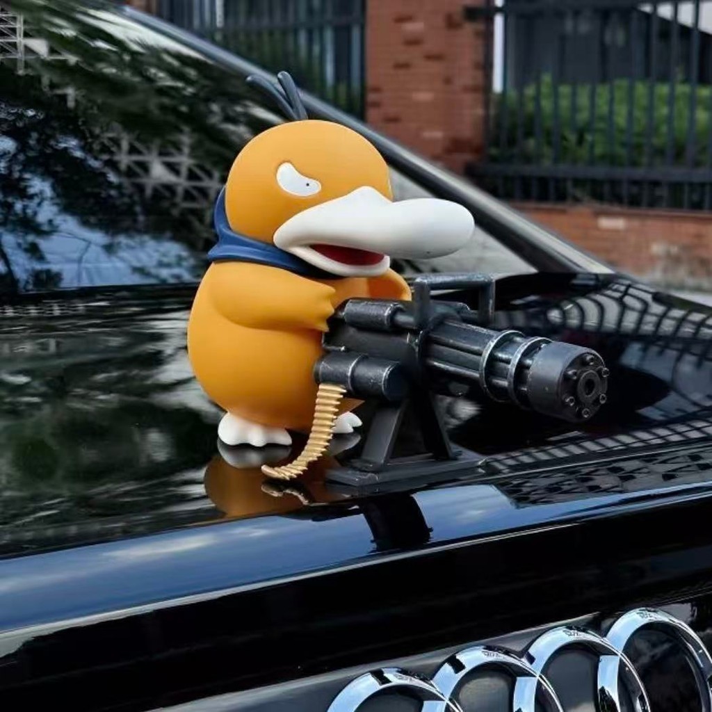 Mô hình Psyduck Gatling độc lạ trang trí xe máy, ô tô, dân chơi trẻ, hàng đẹp có phụ kiện