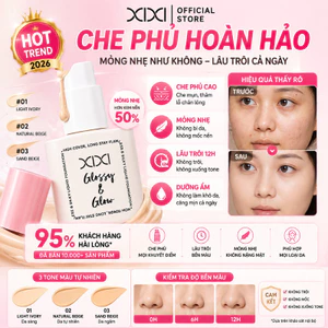XIXI Kem Nền Dạng Lỏng Che Phủ Cao Kiềm Dầu Chống Nước Lâu Trôi Mịn Lì Tự Nhiên Không Mốc D894