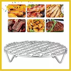 Giá nồi chiên không khí GUSTAVA, có thể xếp chồng lên nhau bằng lưới tản nhiệt chân, Giá làm mát tròn bằng thép không gỉ bền bỉ Nồi hấp lò nướng nhà bếp gia đình