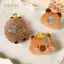 PNPIA- Dễ Thương Capybara Động Vật Sang Trọng Búp Bê Thổ Cẩm Lông Tơ Mềm Nhồi Bông Quần Áo Huy Hiệu Chân Bapas Phụ Kiện Trang Trí