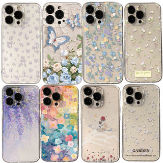 Ốp Lưng Cho Infinix Tecno Pova 2 3 4 5 6 Pro 7 Camon 40 Pro 5G POP 5 LTE Vỏ Điện Thoại Bướm Hồng Và Tím Hoa Tulip Silicon Dễ Thương Trong Suốt Họa Tiết TPU Mềm Trong Suốt