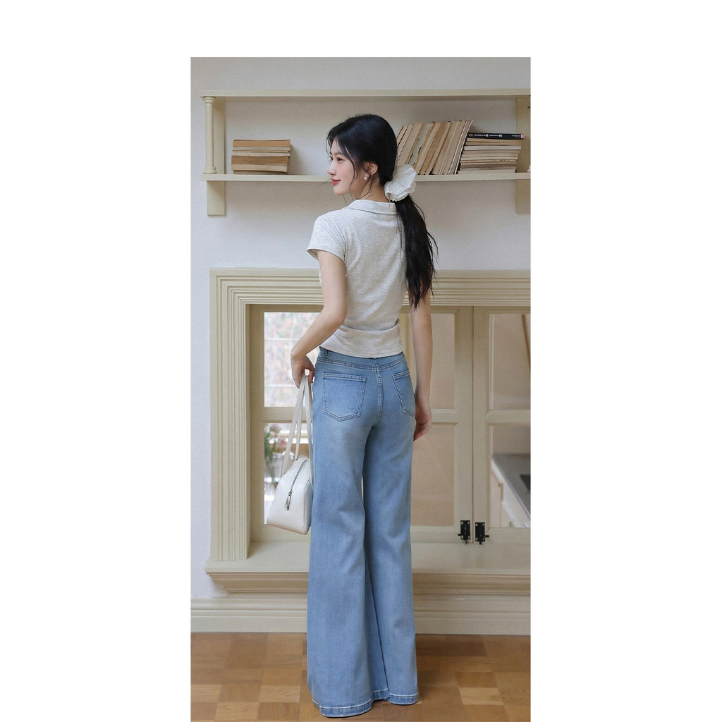 Mutu Phong Cách Hàn Quốc Màu Xám polo Cổ Áo Thun Tay Ngắn Phong Cách Mới Nữ Nhỏ Slim-Fit Ôm Hơn Nhìn Ngắn Top TU344
