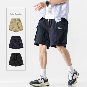 2026 Mới Nam Rời Thẳng Quần Short Ống Thẳng Mùa Hè Hợp Thời Trang Quần Short Bảo Hộ Lao Động Nhiều Túi Thường Ngày