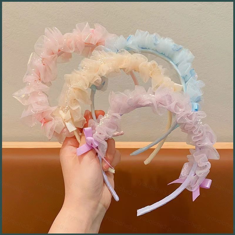 Băng đô xếp nếp bằng vải tuyn Pastel thanh lịch SQ ‌Có sẵn trong nhiều màu sắc rực rỡ‌ Phụ kiện thời trang