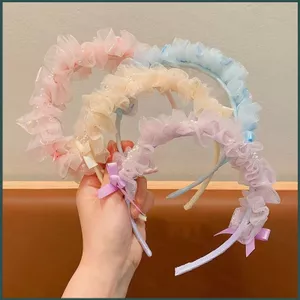 Băng đô xếp nếp bằng vải tuyn Pastel thanh lịch SQ ‌Có sẵn trong nhiều màu sắc rực rỡ‌ Phụ kiện thời trang