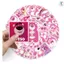 Combo logo gấu dâu lotso mini dễ thương dán trang trí xe máy, điện thoại, tủ lạnh, laptop cute