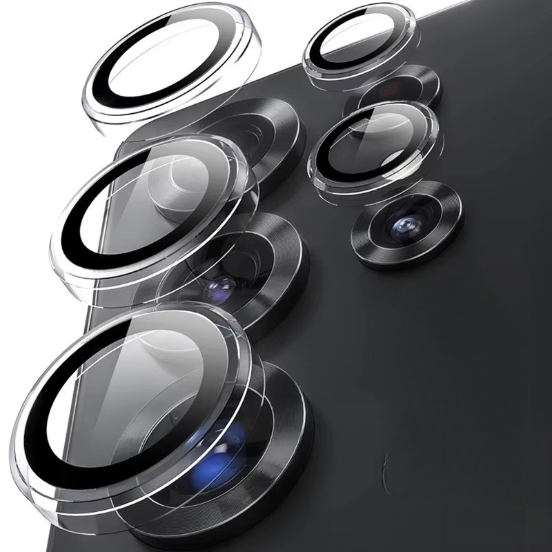 Dành Cho Samsung Galaxy S24 S24Ultra S24Plus Mặt Sau Điện Thoại Bảo Vệ Camera Cho Samsung Galaxy S24 Ultra Plus Hợp Kim Nhôm Ống Kính Máy Ảnh Vòng Nắp Kính Cường Lực Ống Kính