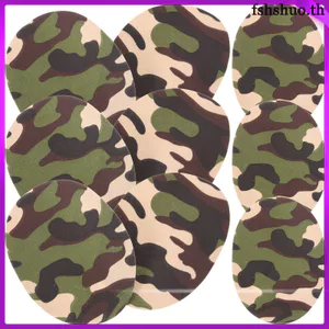 10 Chiếc Vải Thời Trang Sửa Chữa Miếng Dán Áo Khoác Camo Sắt Cho Quần Áo Ngụy Trang Quần Áo