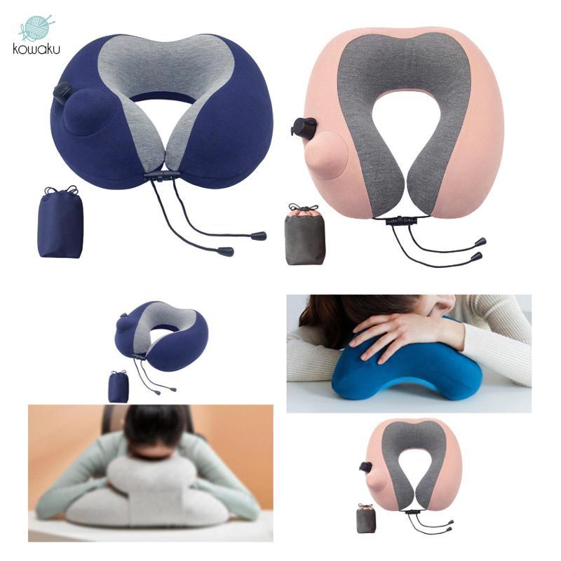 Gối du lịch để sử dụng máy bay Hình chữ U Bơm hơi nhẹ cho gia đình và ô tô