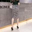 Nữ Thời Trang Da Báo Co Giãn Váy Bút Chì Nữ Cao Cấp Dây Kéo Chia Váy Midi