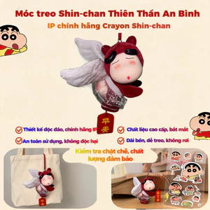 Móc Treo Shin-chan IP Chính Hãng - Hình Thiên Thần Bảo Vệ An Toàn, Trang Trí Xe Ô Tô, Phụ Kiện Dễ Thương, Chất Liệu Cao
