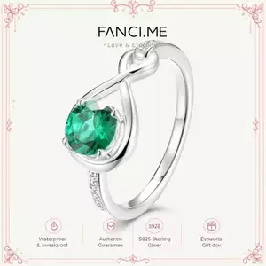 Nhẫn hứa hẹn ôm ấp vô hạn FANCIME trong ngọc lục bảo