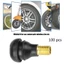 FANIELLAPOWELL 100 CHIẾC Thân van lốp, Lắp đặt gắn vào Cao su & Đồng thau Thân van, Màu đen Các thông số kỹ thuật khác nhau Bao gồm Mũ bụi Thân van lốp