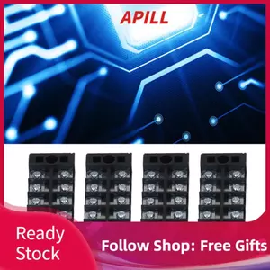 apill Dải thiết bị đầu cuối có mái che đôi hàng 4 khối TB hiện tại cao Khối rào cản dây cố định Chuyên nghiệp để phân phối điện từ đường hầm đến cầu (5 vị trí (2505))