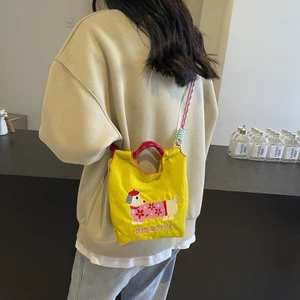 Túi thêu một vai dễ thương Phong cách Túi mua sắm thân thiện với môi trường Túi mua sắm Playful Girl Heart Túi đeo vai điện thoại di động
