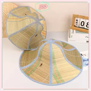 JRP Trung Quốc Tre Mây Mũ Retro Handmade Dệt Mũ Rơm Du Lịch Mưa Khiêu Vũ Đạo Cụ Nón Câu Cá Che Nắng Người Cá Mũ JRP