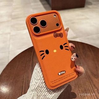 Ốp Điện Thoại Da Chữ Cái Tiếng Anh Mèo Biểu Hiện Thích Hợp Cho iPhone 11 12 13 promax 14 15 16 17 pro max 16promax 15promax 14promax 15plus Ốp Chống Sốc