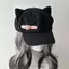 MAKY Tai Mèo Nữ Bông Tai Kẹp Gothic Gothic Gothic Gothic Gothic Beret Y2K Bé Gái Steampunk Punk Dây Kéo Handmade Mũ Chống Nắng VN