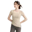 Yoga Mới Tay Ngắn Thể Thao Nữ Chạy Bộ Hẹp Bên Dây Rút Xếp Ly Quần Áo Tập Yoga Top