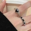 Nhẫn nữ hình trái tim zircon khí chất thời trang có thể điều chỉnh màu gradient