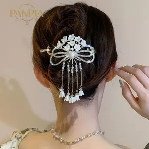PNPIA- Rỗng Nơ Kẹp Tóc Cho Nữ Pha Lê Hoa sel Vuốt Tóc Bé Gái Thời Trang Thanh Lịch Sáng Bóng Barrettes Phụ Kiện Tóc