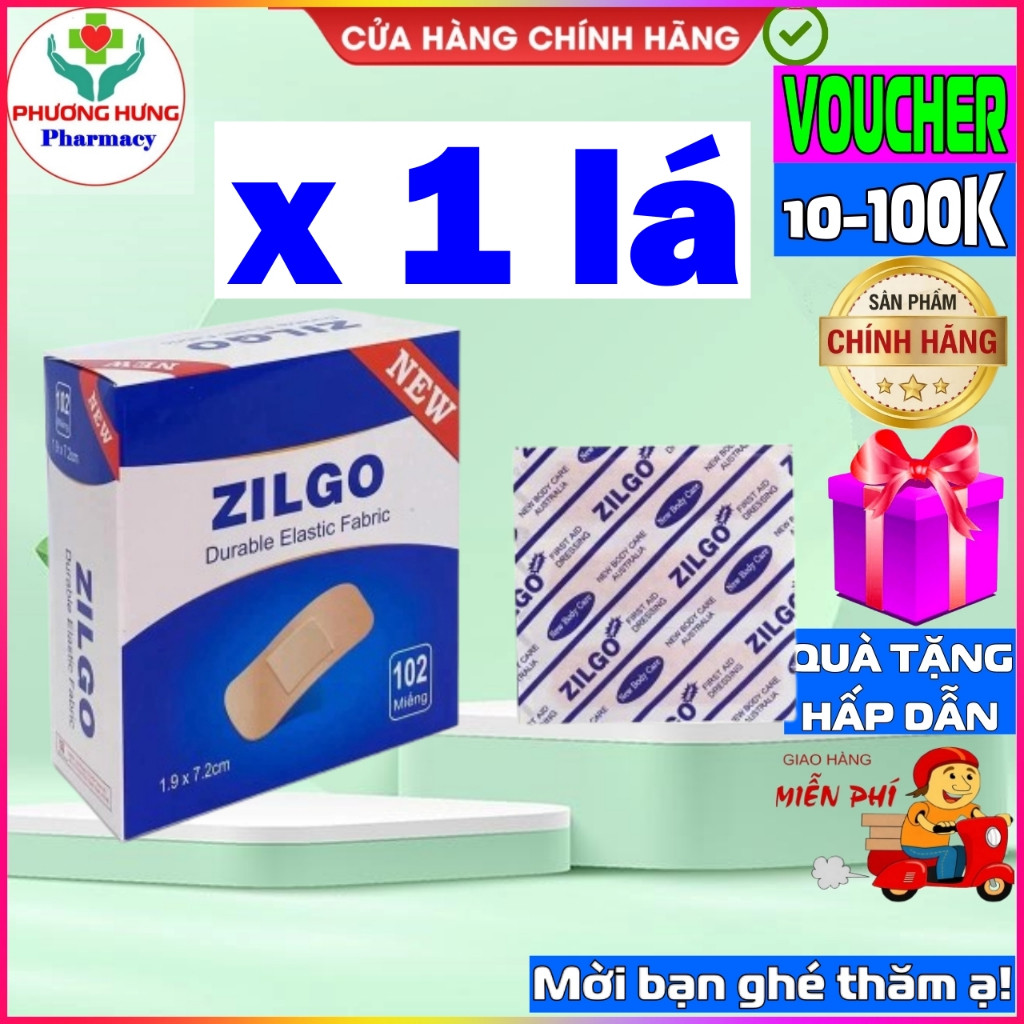 [QUÀ TẶNG] Miếng Băng dán cá nhân ZILGO Ego Dán Vết Thương, Sơ Cứu Vết Thương - Lá 3 miếng