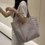 Túi Tote YOLOGO, Túi Đeo Vai Họa Tiết Sọc Vải, Túi Xách Di Động Bền Đẹp Dung Tích Lớn Thời Trang Sử Dụng Văn Phòng