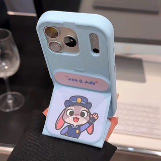 Ốp bảo vệ nắp lật họa tiết Fox và thỏ cho iPhone 11 12promax 13pro15pro 15promax 14 14promax 14pro 16 pro max 16 plus 17 17promax