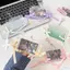 Tấm bảo vệ thẻ ảnh BRBRAA, có nơ ruy băng & móc khóa PVC 3 inch Photocard, Quà tặng trưng bày thẻ thần tượng Kpop chống nước trong suốt INS