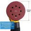 FUHUIOT 50 Giấy Cát, Miếng chà nhám quỹ đạo tròn 8 lỗ, Phụ kiện chà nhám 40-200 Grit Đĩa chà nhám chống tĩnh điện Tấm giao diện xốp cho chế biến gỗ